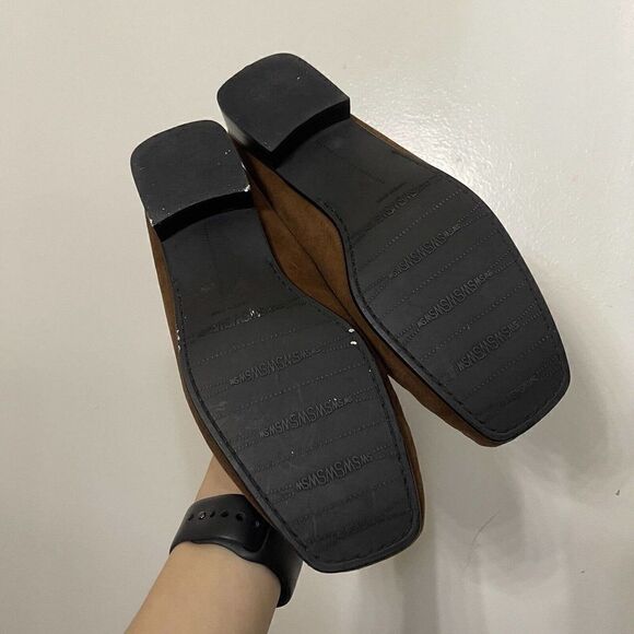 STUART WEITZMAN brown suede leather slip on loafers with rhinestones size US 8 - Picture 5 of 8